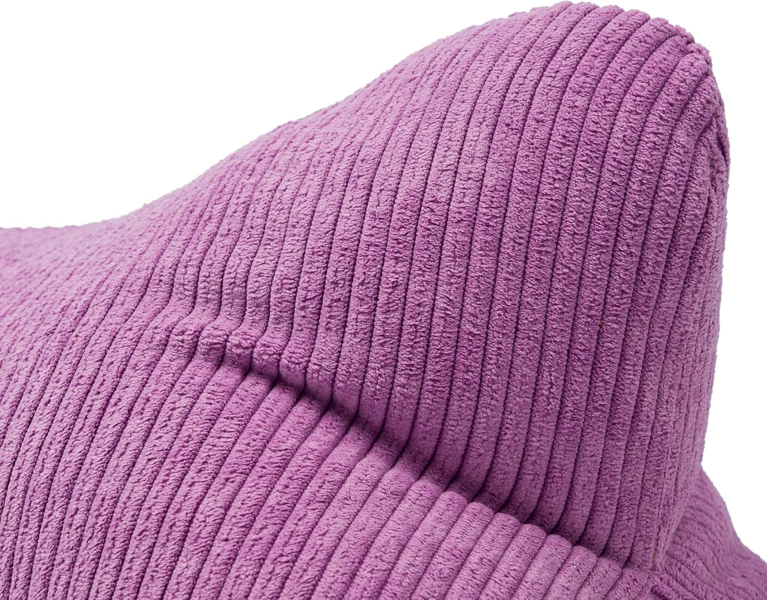 Gözze - Pernă de citit Capri, pernă de gât cu aspect fin de catifea reiată, pernă de citit și relaxare pentru gât și spate, 40 x 25 cm - Liliac