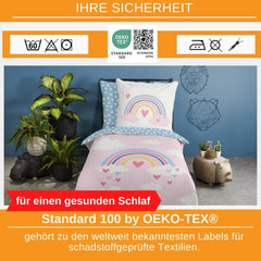 Aminata Kids Ropa de cama para niños, arcoíris, reversible Ropa de cama - infantil Naty Shop