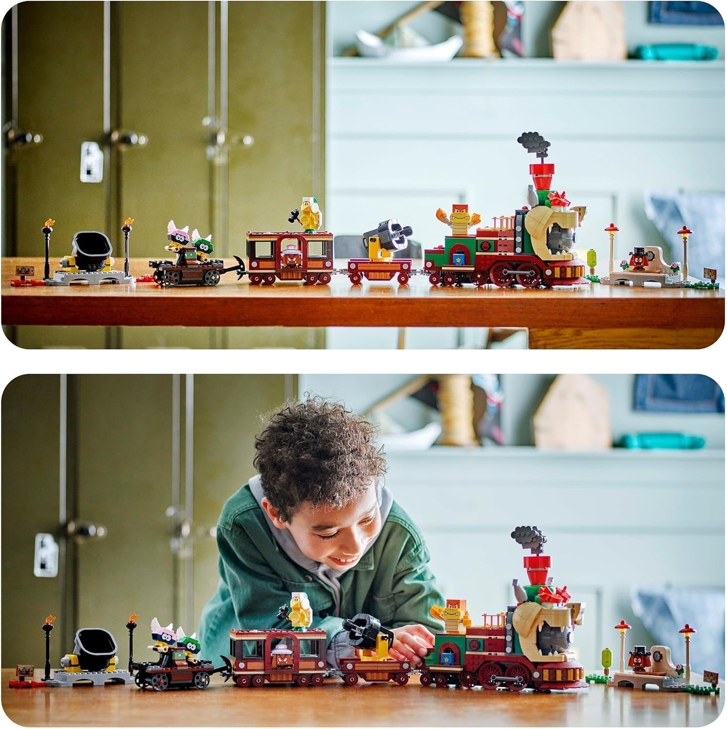 LEGO Super Mario Express Tren Bowser Juego de aventuras para niños con Hammer Brother 2 Gumbas y 2 Parapunctures Regalo de Nintendo para niños y niñas Gamers 71437 Juegos de construcción Besuche den LEGO-Store