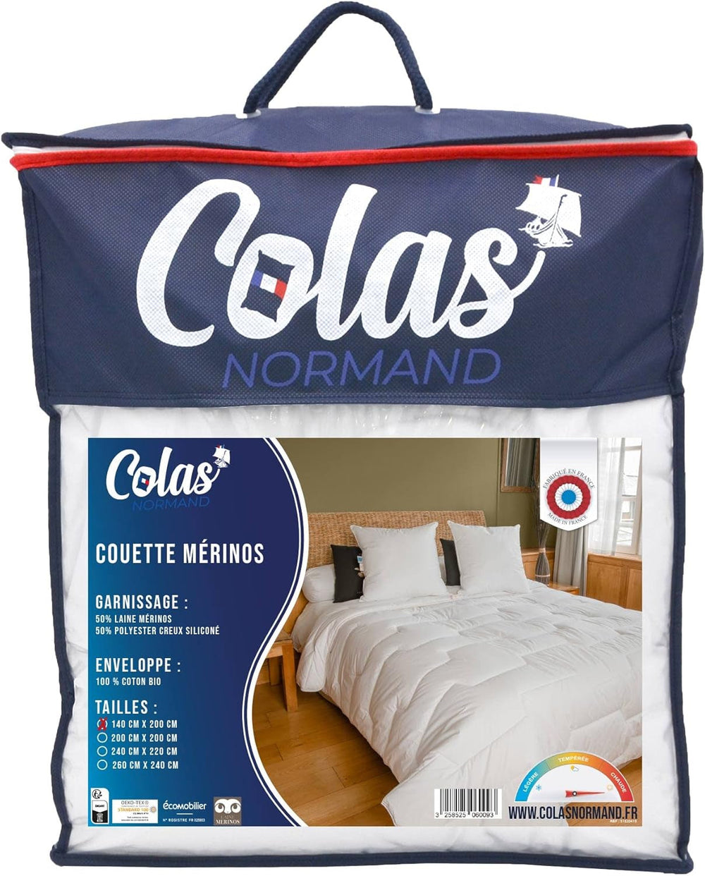 Edredón 140 X 200 Cm | Algodón orgánico y lana merino | Caliente Lavable a máquina a 30 °C Edredones y colchas Naty Shop Título predeterminado