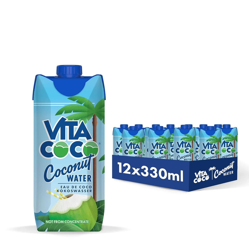 Vita Coco Agua Pura de Coco 12 X 330 ml, crema hidratante natural con electrolitos, sin gluten, llena de vitamina C y potasio Bebidas sin alcohol Naty Shop