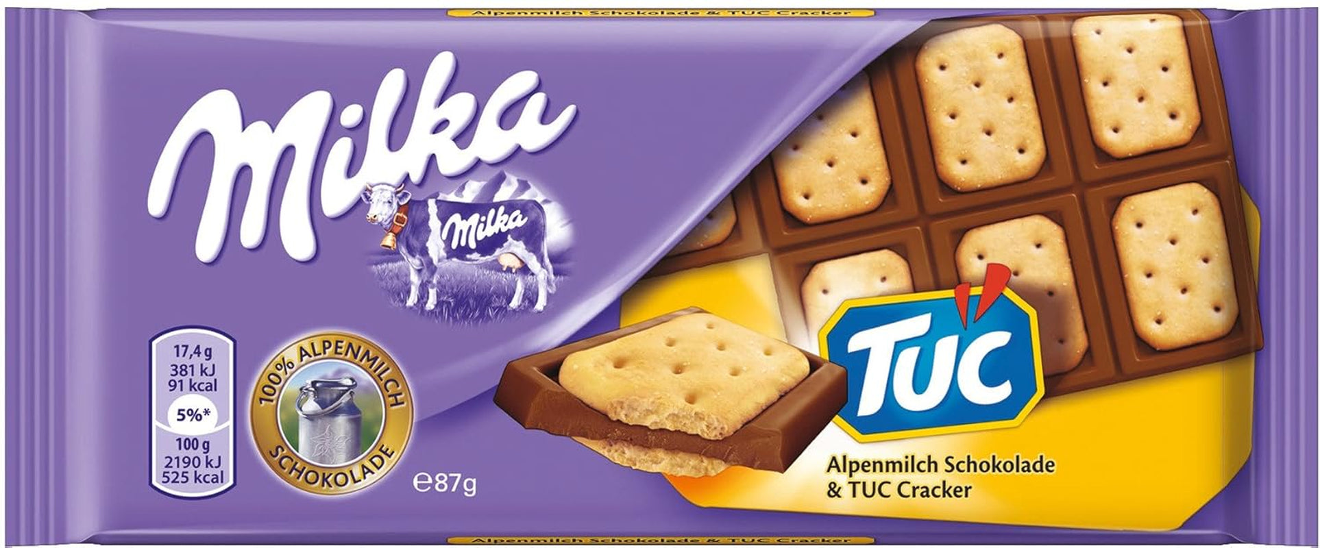 Milka Cow Spots – Chocolate con leche alpino con chocolate blanco con diseño de manchas de vaca – 24 x 90 g