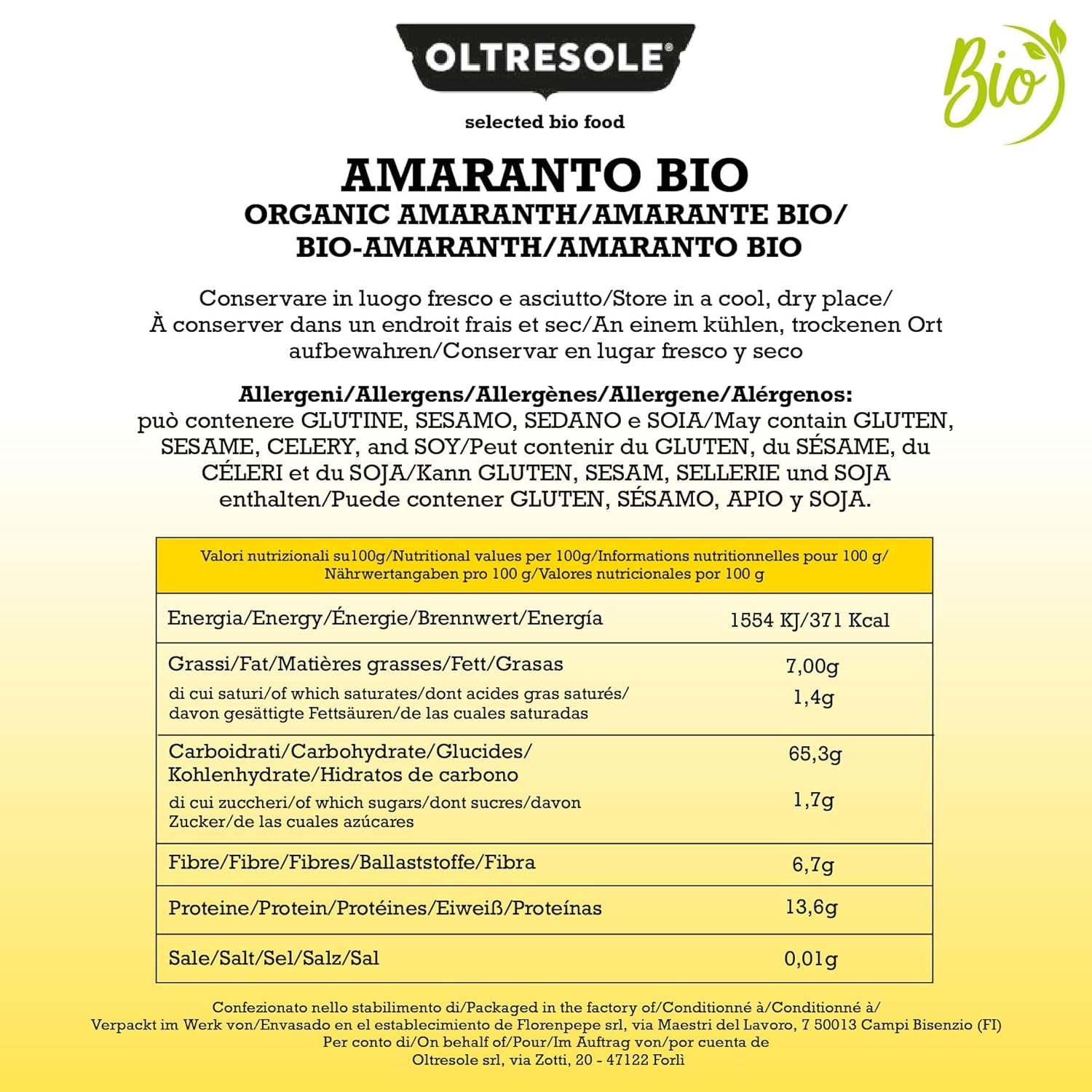 Amaranto orgánico 5 kg, granos crudos en granos, semillas de cultivos orgánicos controlados, rico en fibra, minerales y vitaminas, paquete económico