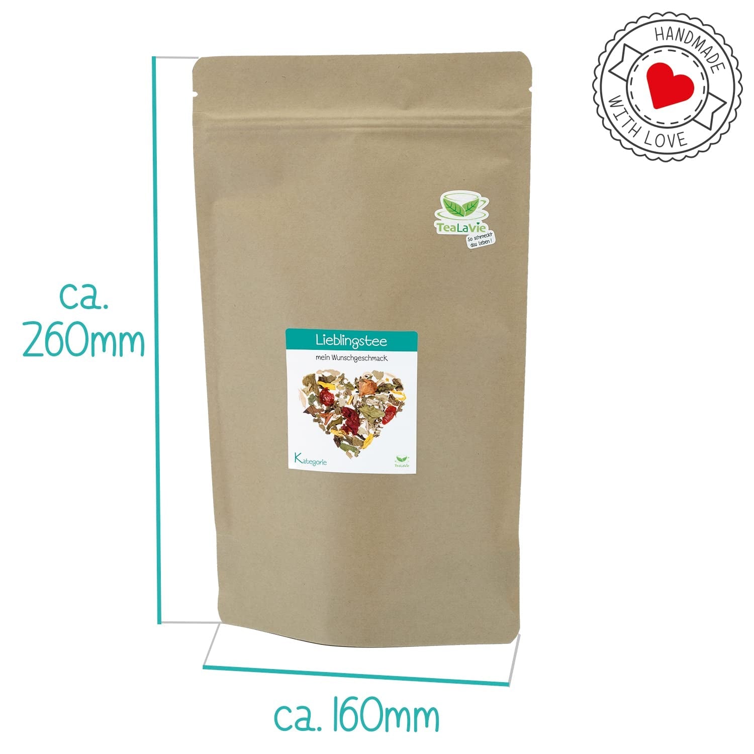 Tealavie - Ceai pentru copii fără zahăr - Căpșuni de pădure și rubarbă (200 g) Tealavie Fruit - Ceai de fructe vrac