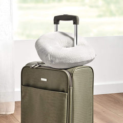 Pikolin Home - Pernă cervicală vâscoelastică pentru călătorii cu fermitate redusă, respirabilă și cu husă lavabilă cu fermoar.