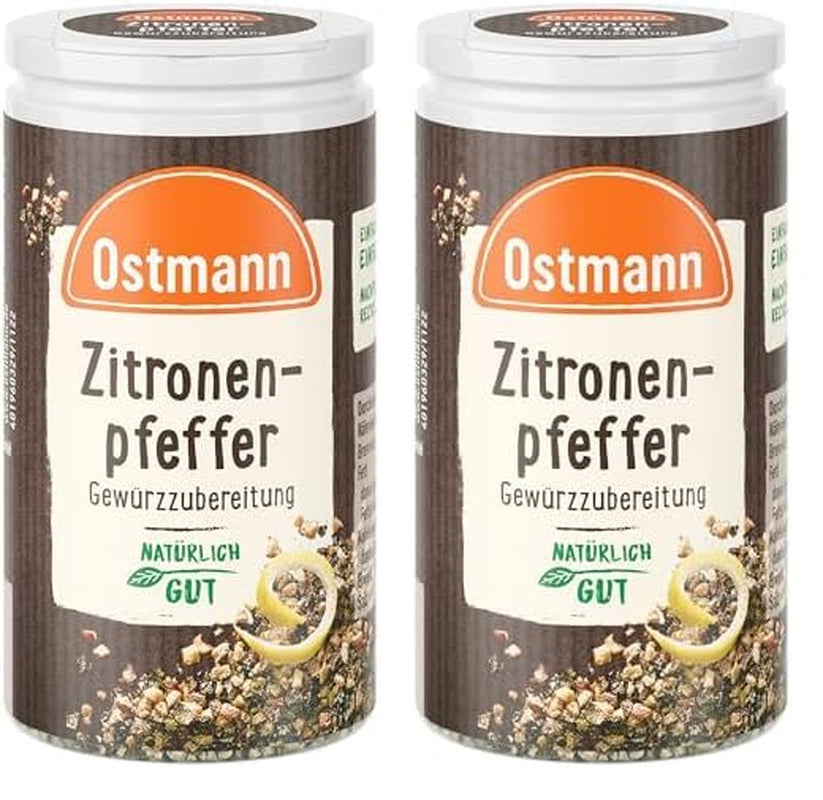 Ostmann Gewürze - Zitronenpfeffer Gewürzzubereitung | Para aderezos para ensaladas, salsas y platos de pescado 40 g en Der Streudose
