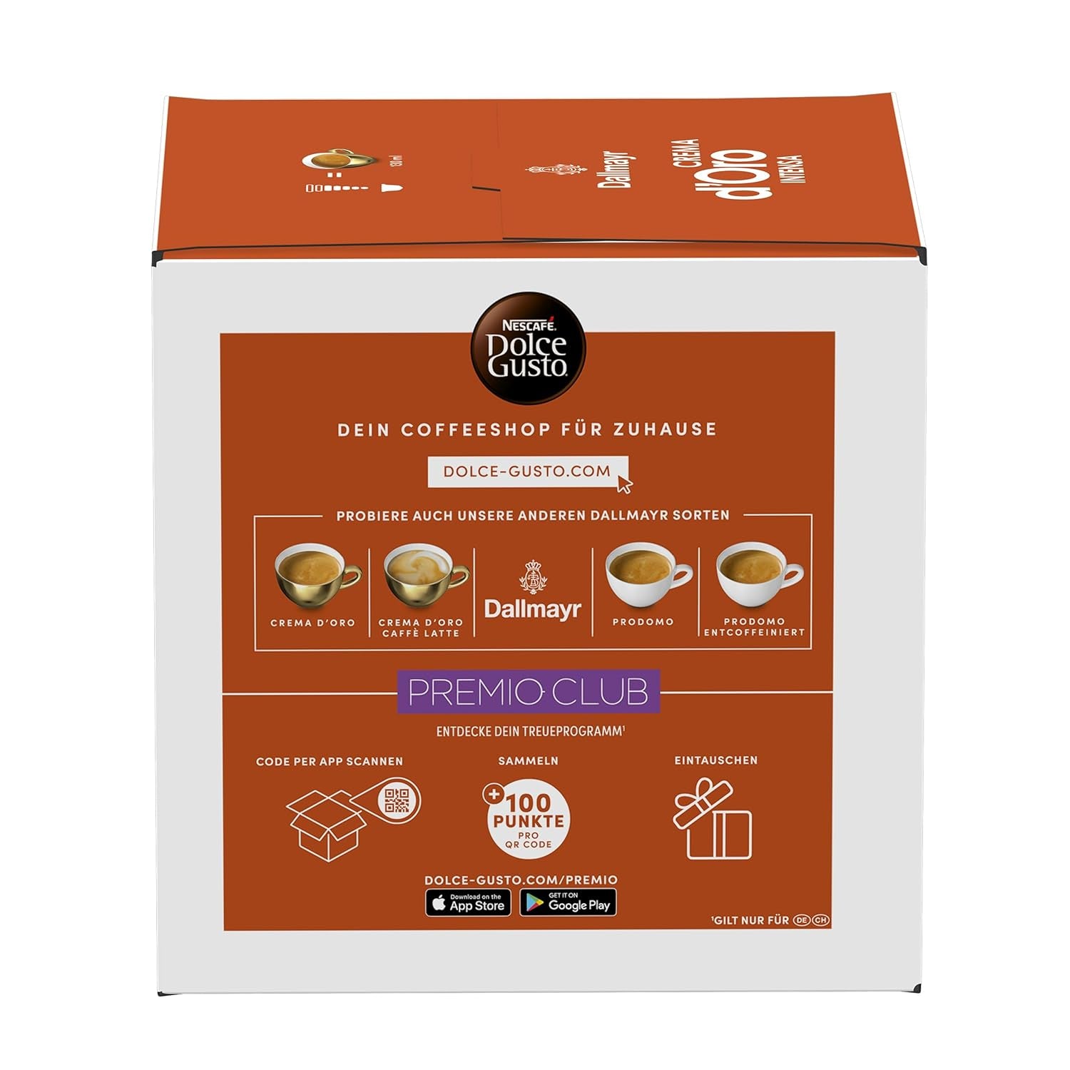 NESCAFÉ DOLCE GUSTO DALLMAYR Crema d'Oro Intensa Kaffeekapseln 3er Pack (3 x 16 Kapseln)