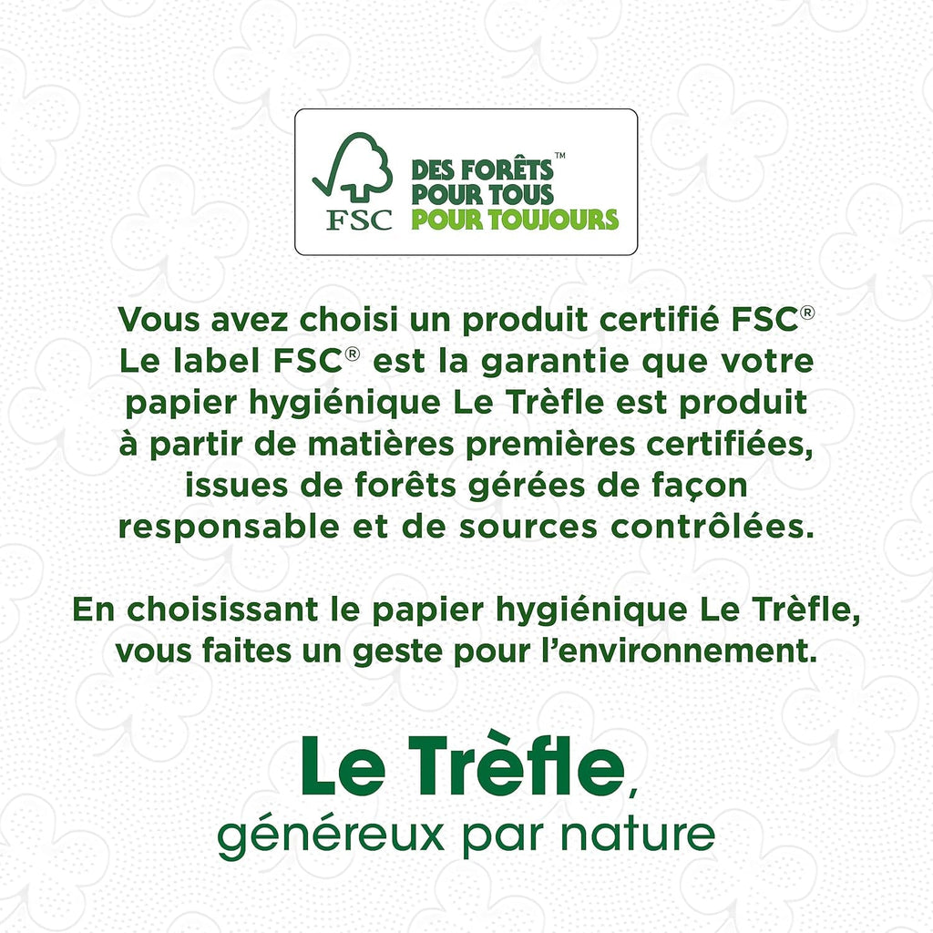 Hârtie igienică Maxi Douceur - 36 de role maxi - 72 de role clasice - grosime dublă - ambalaj din plastic reciclat 80%