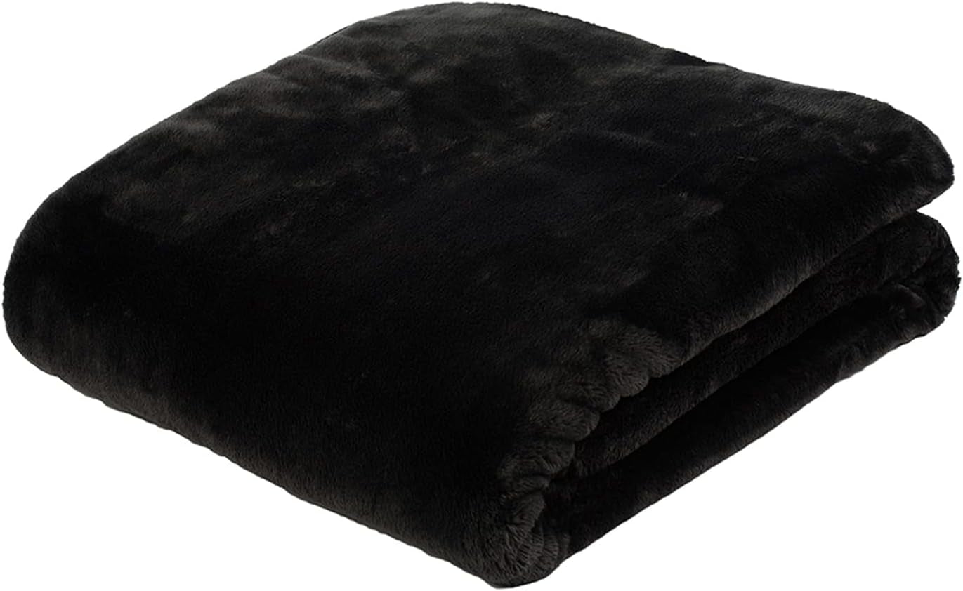 Gözze - cómoda manta con sensación de cachemira premium, 500 g/m², 180 x 220 cm - mostaza Camas y mantas Besuche den Gözze-Store negro 130 x 170 cm