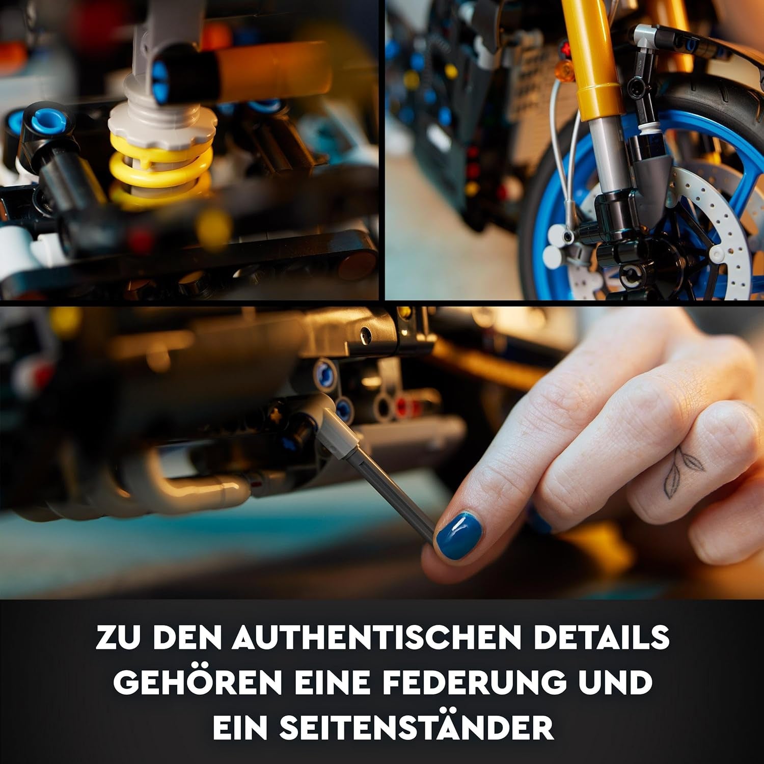 LEGO 42159 Technic Kit de Modelo de Motocicleta Yamaha MT-10 SP para Adultos, Auténtico Modelo de Vehículo con Motor de 4 Cilindros, Dirección Funcional y Aplicación Ar, Regalo para Hombres y Mujeres Kits de Construcción Besuche den LEGO-Store