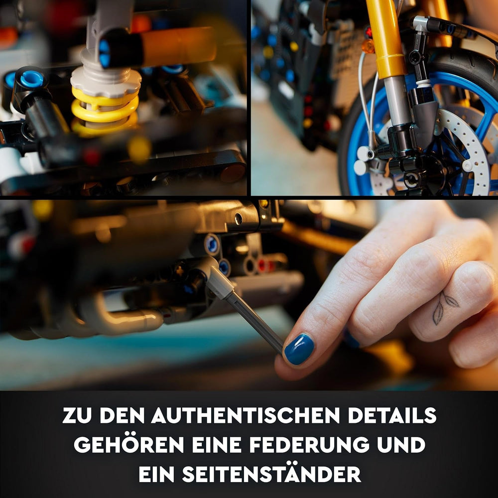 LEGO 42159 Technic Kit de Modelo de Motocicleta Yamaha MT-10 SP para Adultos, Auténtico Modelo de Vehículo con Motor de 4 Cilindros, Dirección Funcional y Aplicación Ar, Regalo para Hombres y Mujeres Kits de Construcción Besuche den LEGO-Store