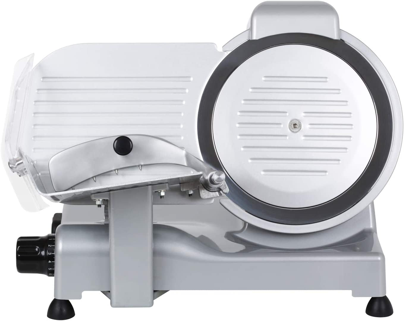 90018 Luxury 22 GS, cortadora eléctrica, aluminio, plata/negro Cortadoras y Rebanadoras Naty Shop