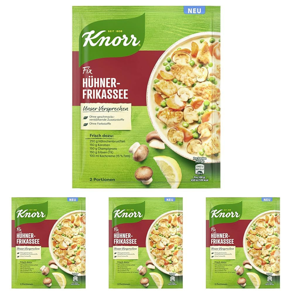 Knorr Fix Puten-Geschnetzeltes para ein leckeres Fleischgericht ohne geschmacksverstärkende Zusatzstoffe 3 porciones