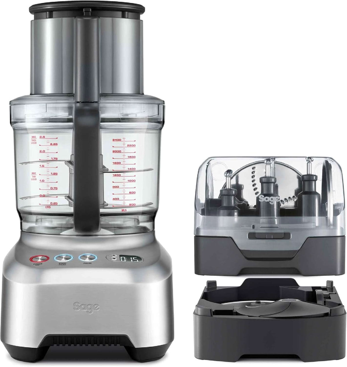 Sage Appliances SFP820 the Kitchen Wizz Peel Und Dice, Küchenmaschine, 2000 Watt Madre e Hijo Naty Shop