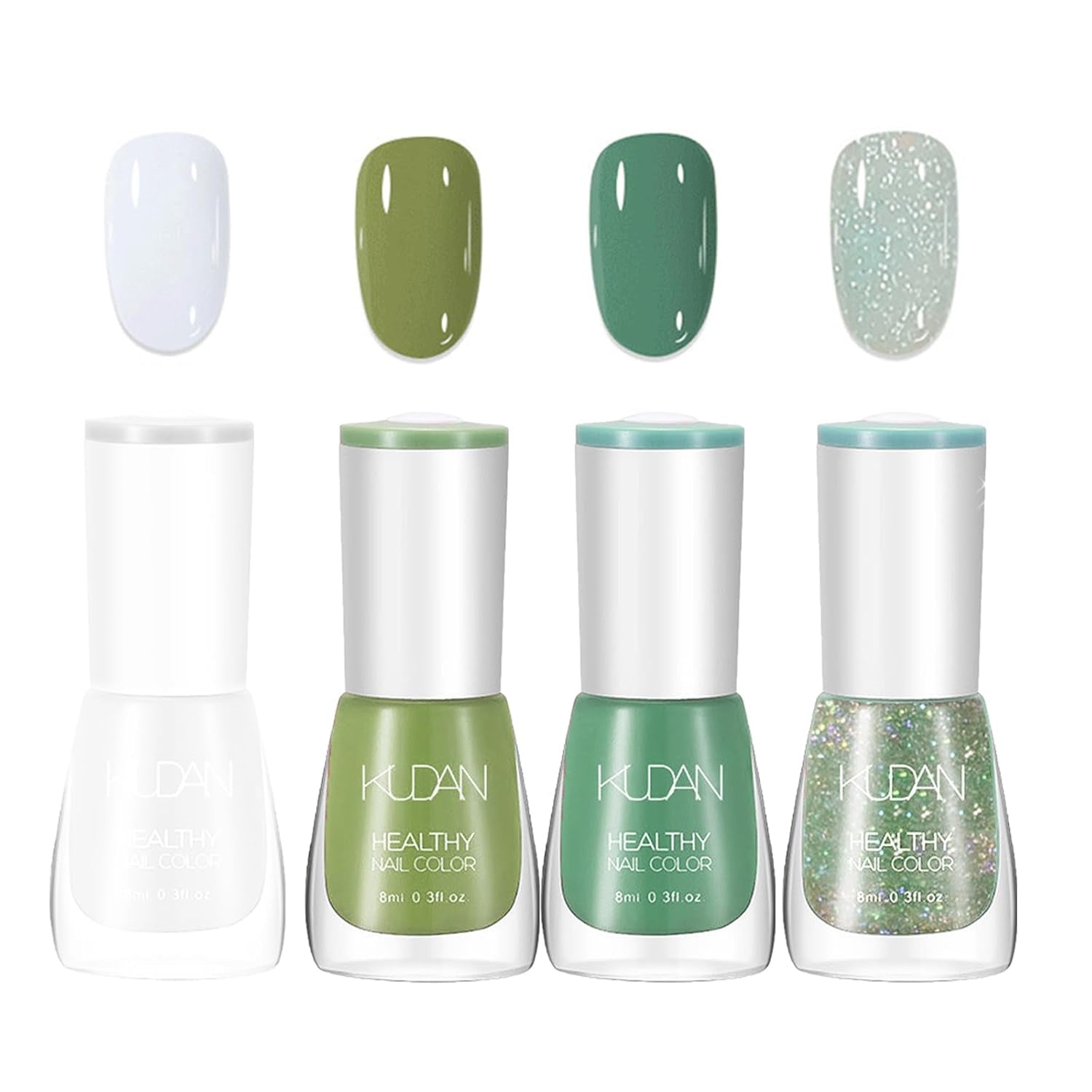 Juego de esmaltes de uñas de 4 piezas – Esmalte de uñas a base de agua de larga duración y secado rápido – Esmalte de uñas para diseño de uñas DIY (juego de 4 piezas de estilo normal desnudo)