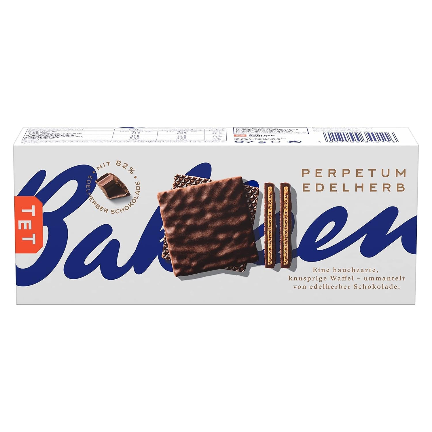 Bahlsen Perpetum Edelherb - Napolitană cu ciocolată Edelherb (1 x 97 g) (Pachet de 4)