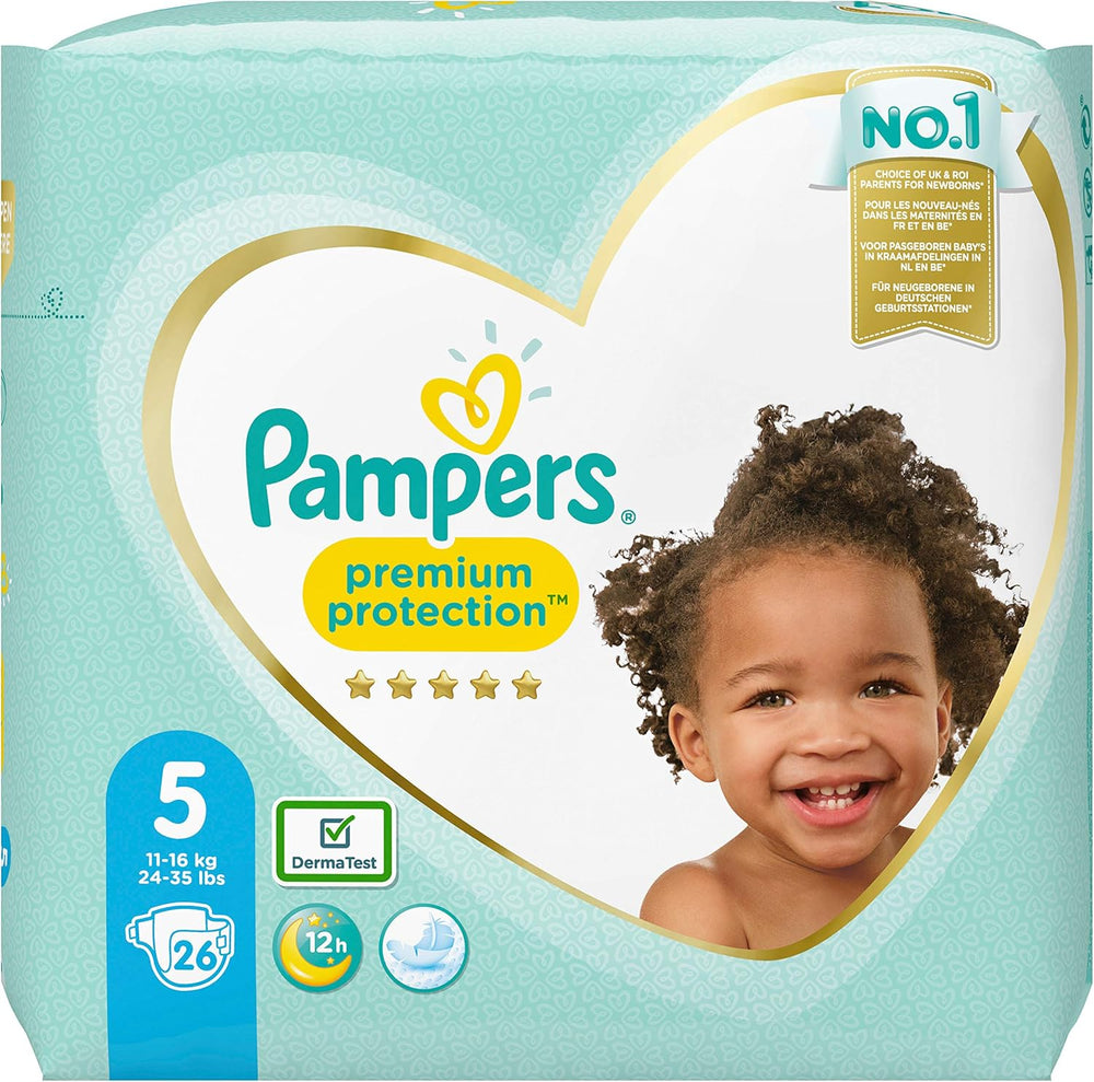 Pampers Pañales Premium Protection para recién nacidos, paquete Jumbo, talla 1, 72 piezas