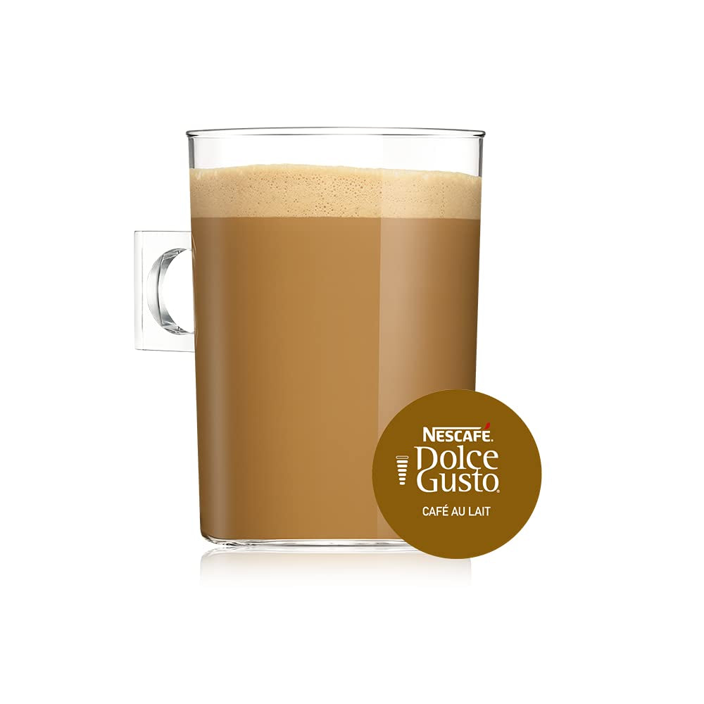 NESCAFÉ Dolce Gusto Café au Lait 96 Kaffeekapseln & Latte Macchiato Caramel, 48 Kaffeekapseln
