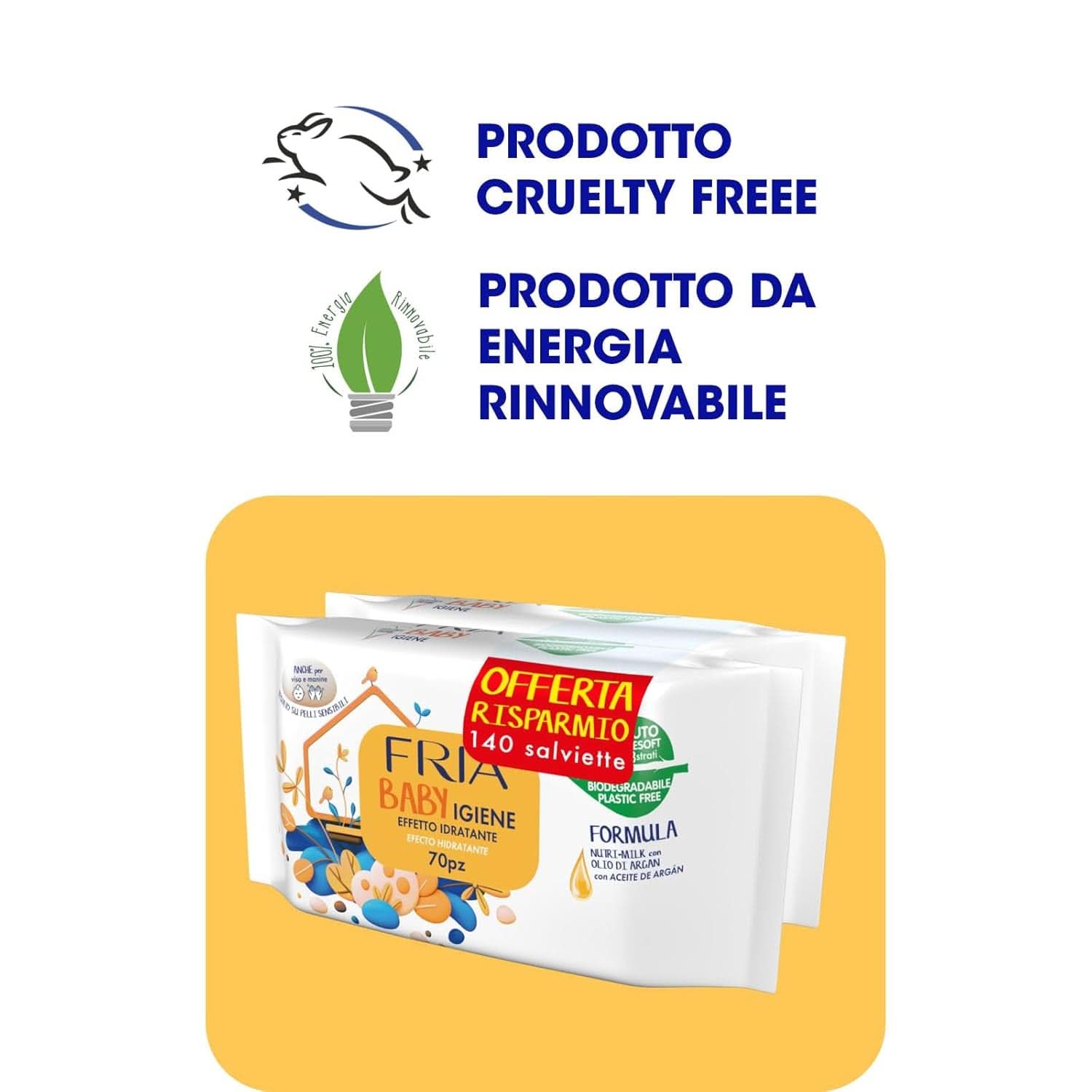 Toallitas húmedas, pack de 2 (2 x 72 toallitas) Toallitas húmedas para bebés Naty Shop