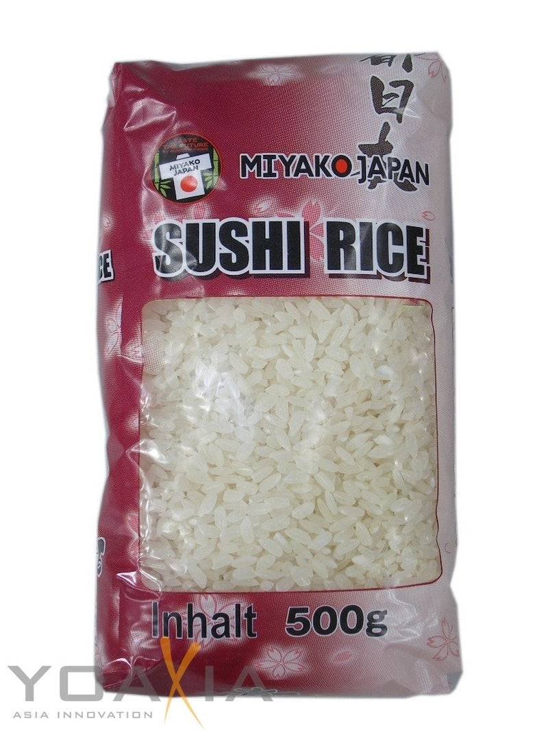 Arroz japonés Miyako para sushi, grano redondo, 0,5 kg