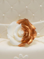 Colorante alimentario comestible Sugarflair Lustre Blush Rose Gold - Polvo de brillo comestible para pasteles, muffins, chocolate, pasteles, postres, helados, bebidas, cócteles y más - 4 g