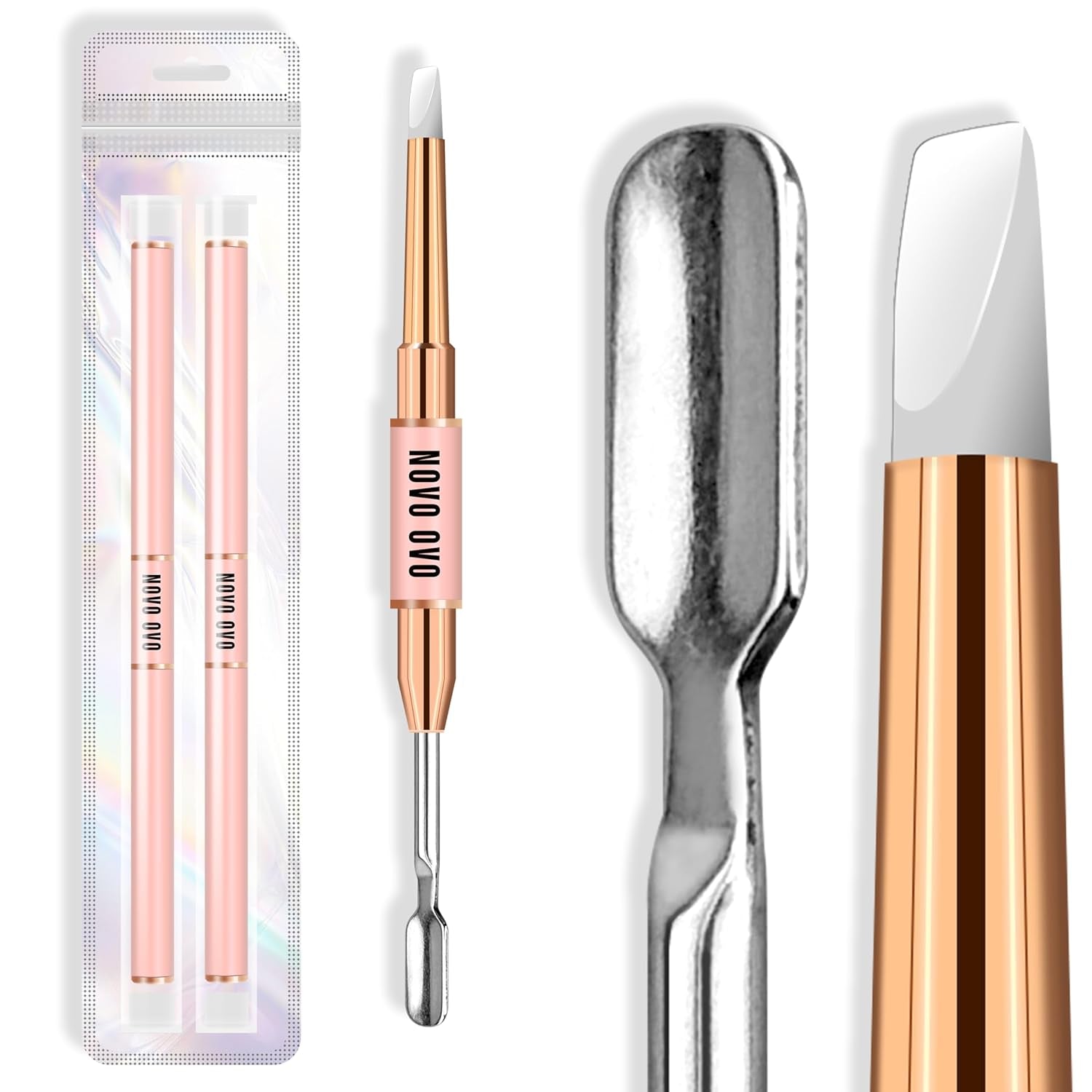 NOVO OVO 360 bucăți tablă adezivă ușor de rupt pentru afișaje de unghii prin presare, transparente, față-verso pentru atașare pentru nail art/ambalare/depozitare/practică/accesorii, 30 bucăți x 12 foi