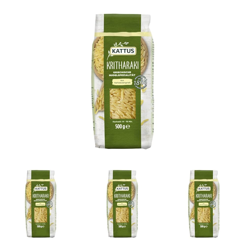 - Kritharaki Nudeln (Reisnudeln/Risoni/Orzo) | Griechische Nudelspezialität aus Hartweizengrieß | 500 gramos en bolsa