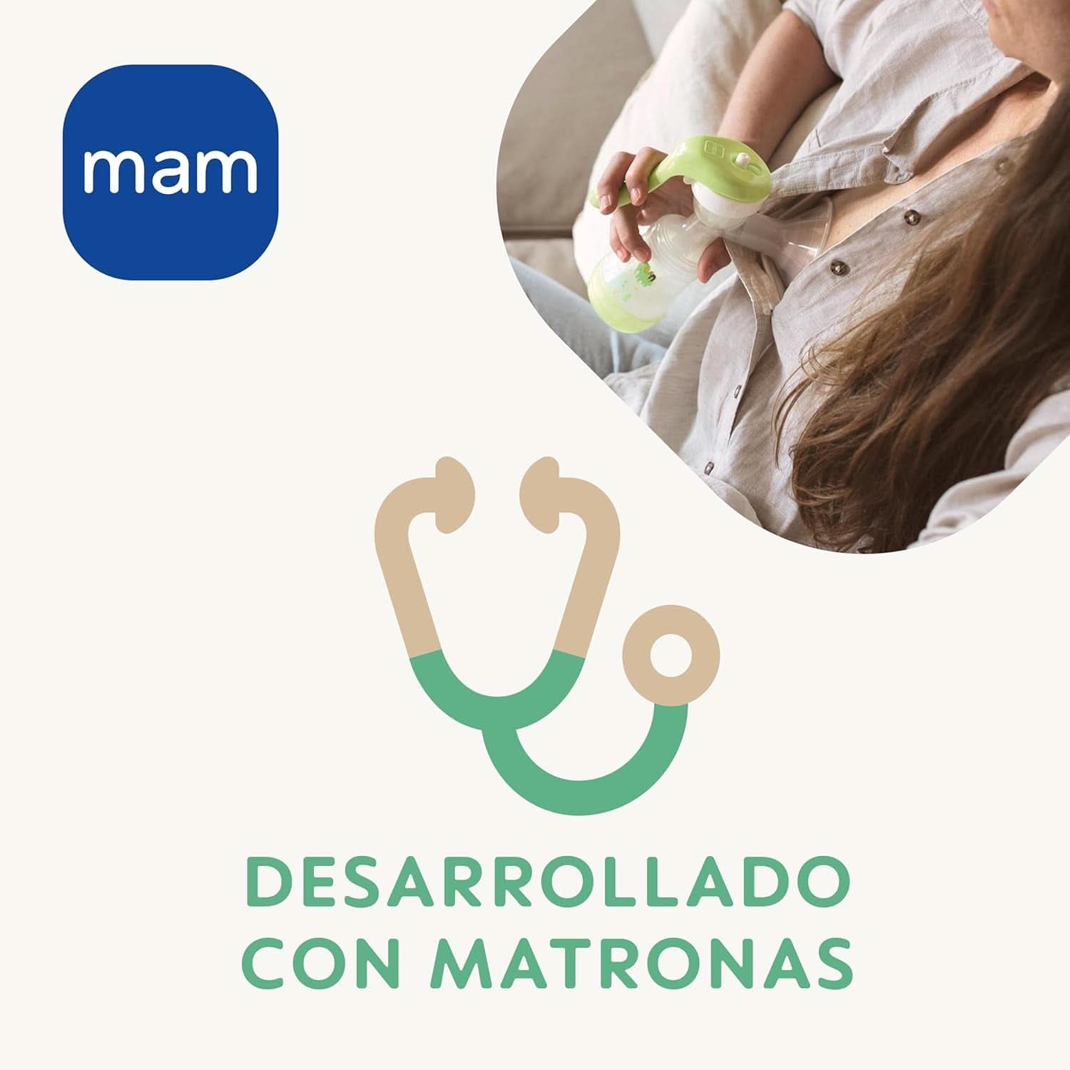 MAM Sacaleches manual E102 - Sacaleches para leche materna, cómodo y eficaz Accesorios Alimentación y Lactancia Tienda Bebe Naty