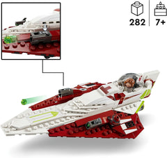 LEGO Star Wars Jedi Starfighter Obi-Wan Kenobi, juguete para construir con Taun We, figura de droide y sable de luz, set El ataque de los clones 75333 Juegos de construcción Besuche den LEGO-Store