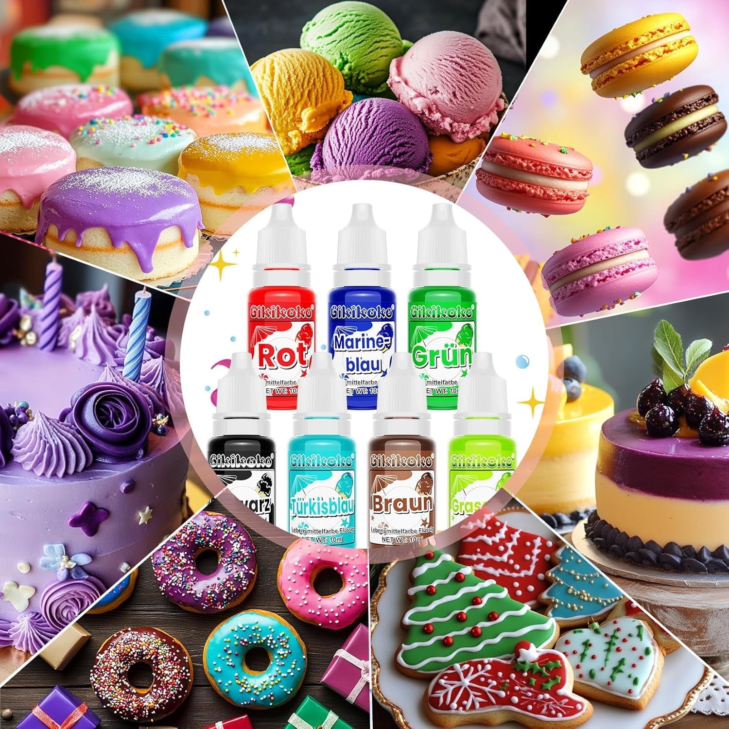 Coloranti alimentari lichizi sau gel, diverse marimi si culori Naty Shop