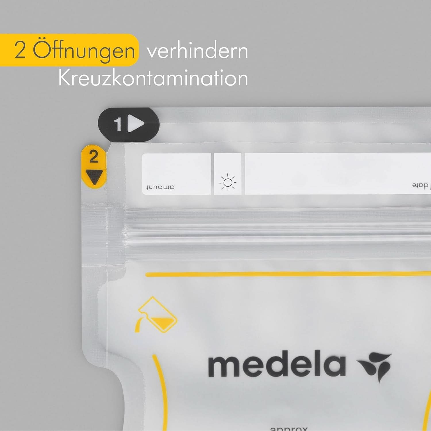 Medela Easy Pour Muttermilchbeutel Zum Einfachen Ausgießen, 100 Stück, 210 Ml, Auslaufsichere Einweg-Muttermilchbeutel Mit Überlaufschutz, Stillhelfer Accesorios Alimentación Bebé y Lactancia Naty Shop