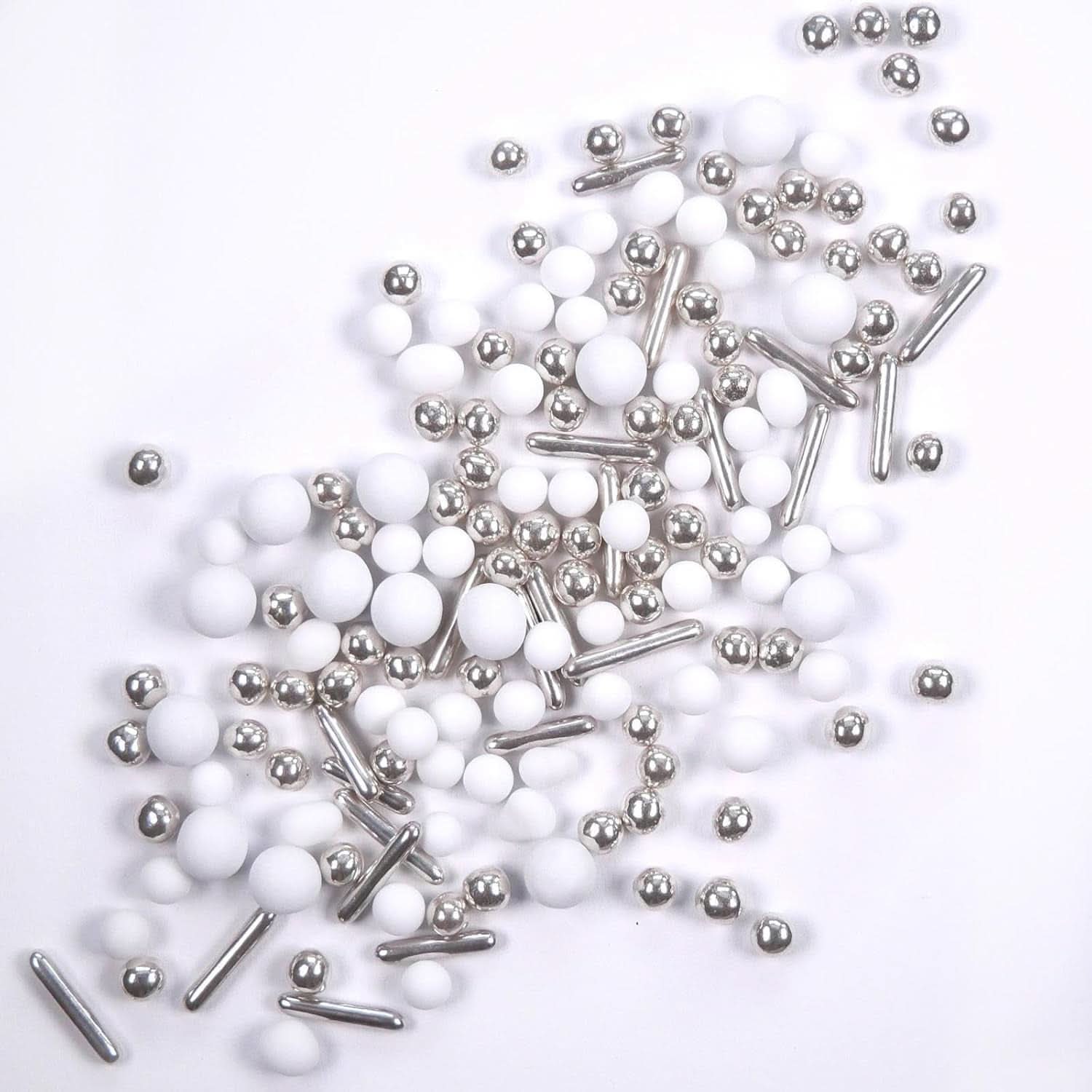 Streusel Hero Chocolate Mix Silver White Sprinkles, 40 gramos Naty Shop