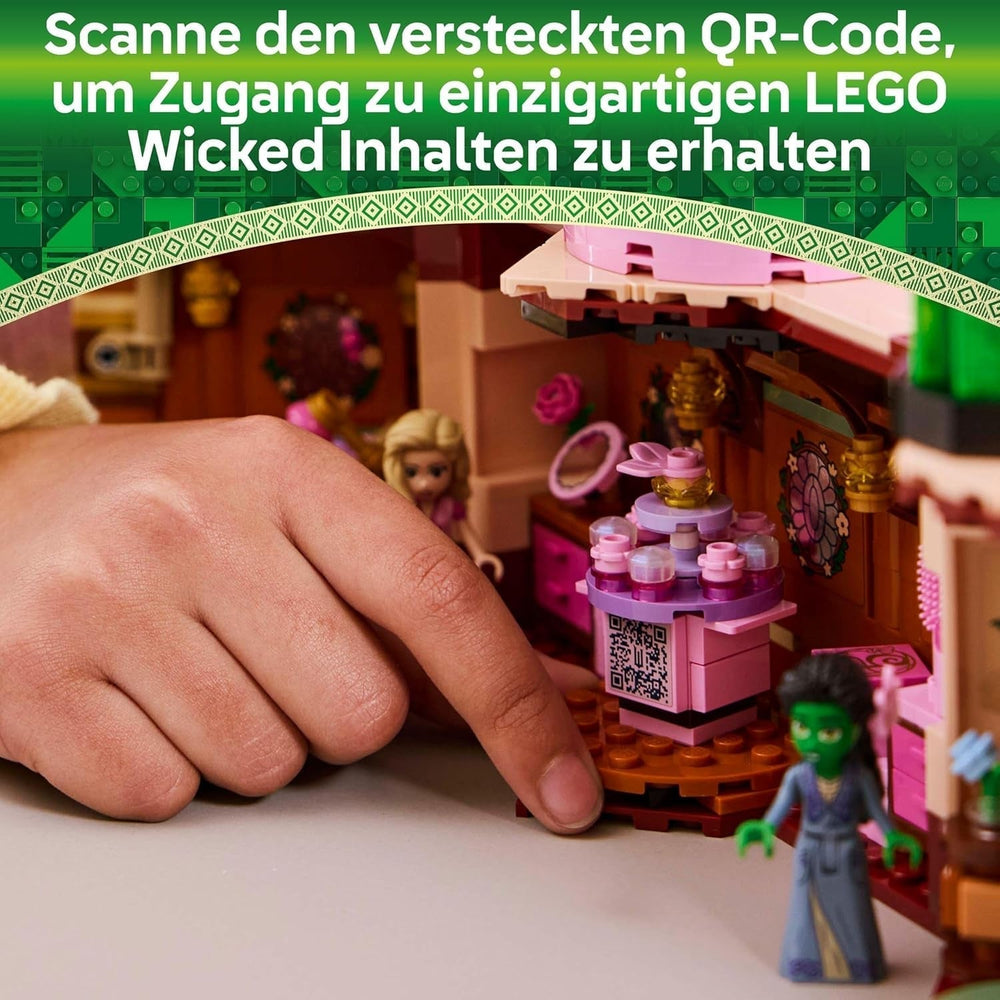 LEGO Dormitorio de Wicked Glinda y Elphaba - Casa de muñecas con 2 minimuñecas de las Brujas de Oz, accesorios geniales que incluyen flores y trajes - Juguete creativo para niñas mayores de 8 años y fans - 75683 Juegos de construcción Besuche den LEGO-Store