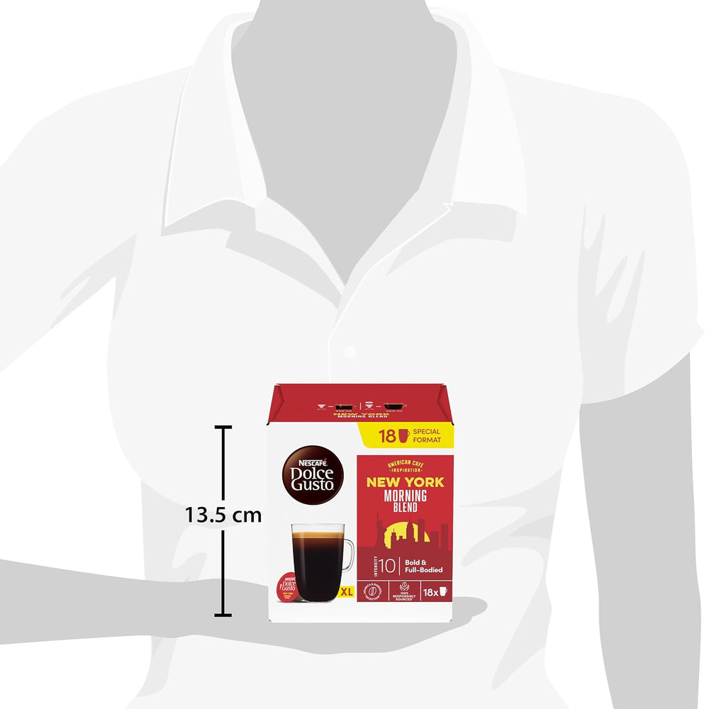 NESCAFÉ DOLCE GUSTO American Café Inspiration New York Morning Blend Kaffeekapseln 3er Pack (3 x 18 Kapseln)