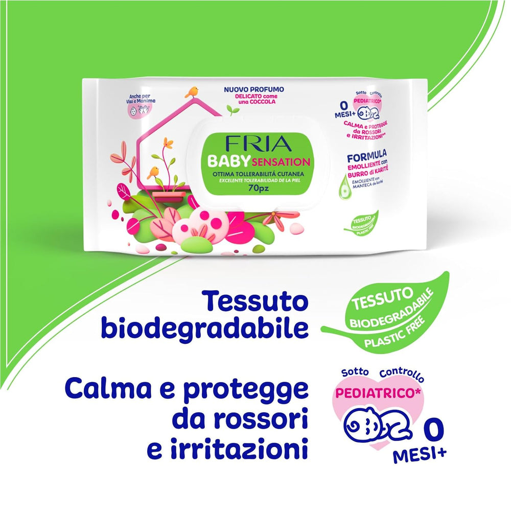 Baby Sensations con Tapa, 72 Toallitas Húmedas, Toallitas Limpiadoras para el Cuidado Personal, Unisex, Niños