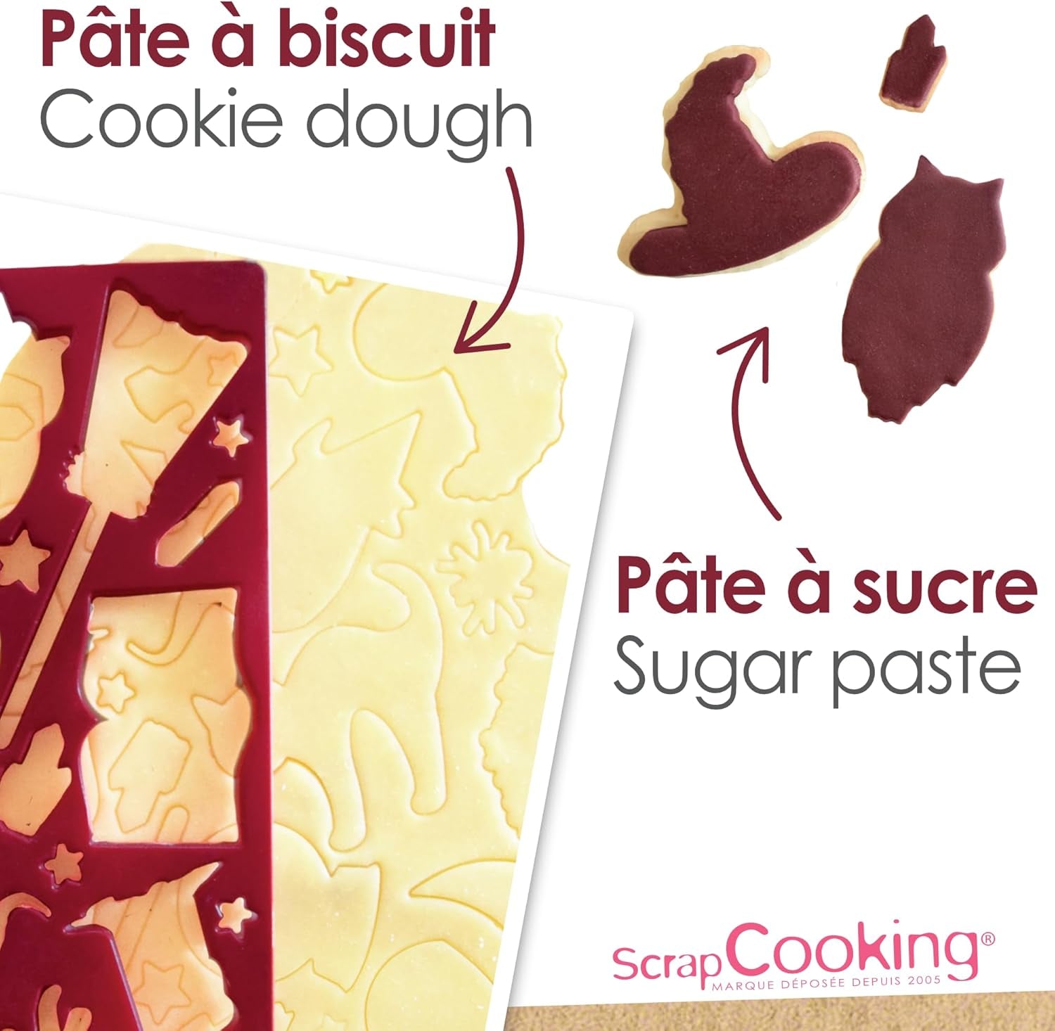 RECIPIENTE DE GĂTIT - Formă de tăiat fursecuri, Wizard – Tavă de copt cu forme pentru fursecuri, shortbread, decorațiuni 2066