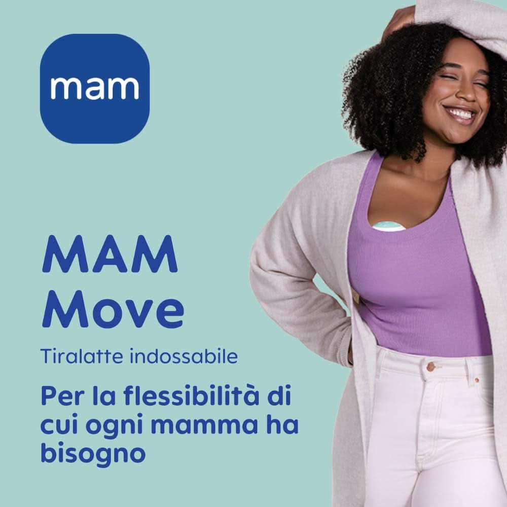 MAM Move Sacaleches Doble, portátil, 3 modos de funcionamiento y 5 niveles de intensidad Accesorios Alimentación y Lactancia Tienda Bebe Naty