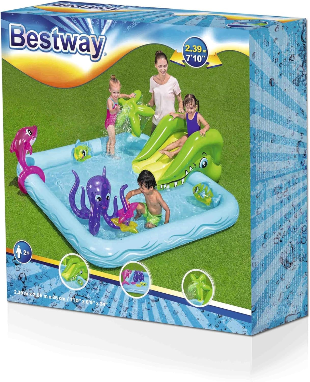 Centru de joacă acvatic Bestway, acvariu, 239 x 206 x 86 cm