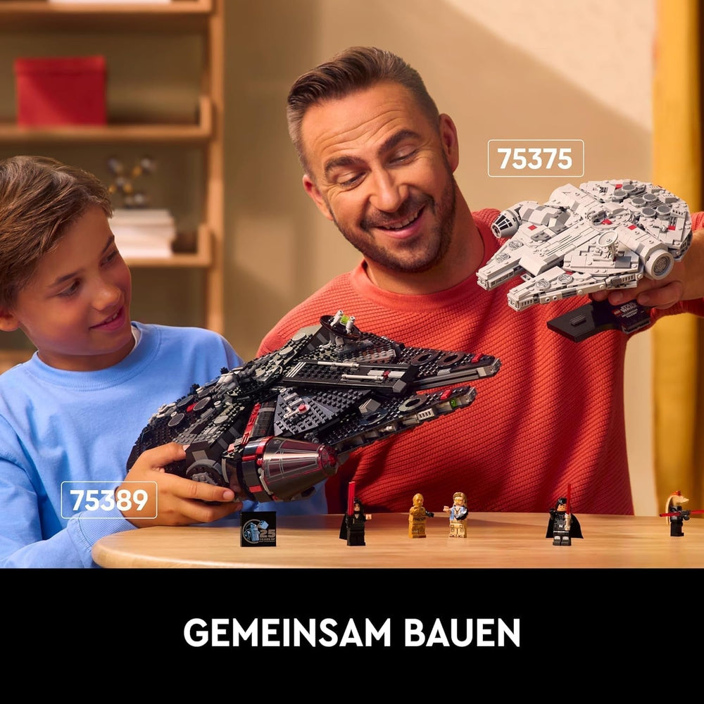 LEGO Star Wars Set del 25º Aniversario del Halcón Milenario para adultos Barco para construir Kit de modelo de nave espacial coleccionable Una Nueva Esperanza Regalos para hombres y mujeres 75375 Juegos de construcción Besuche den LEGO-Store