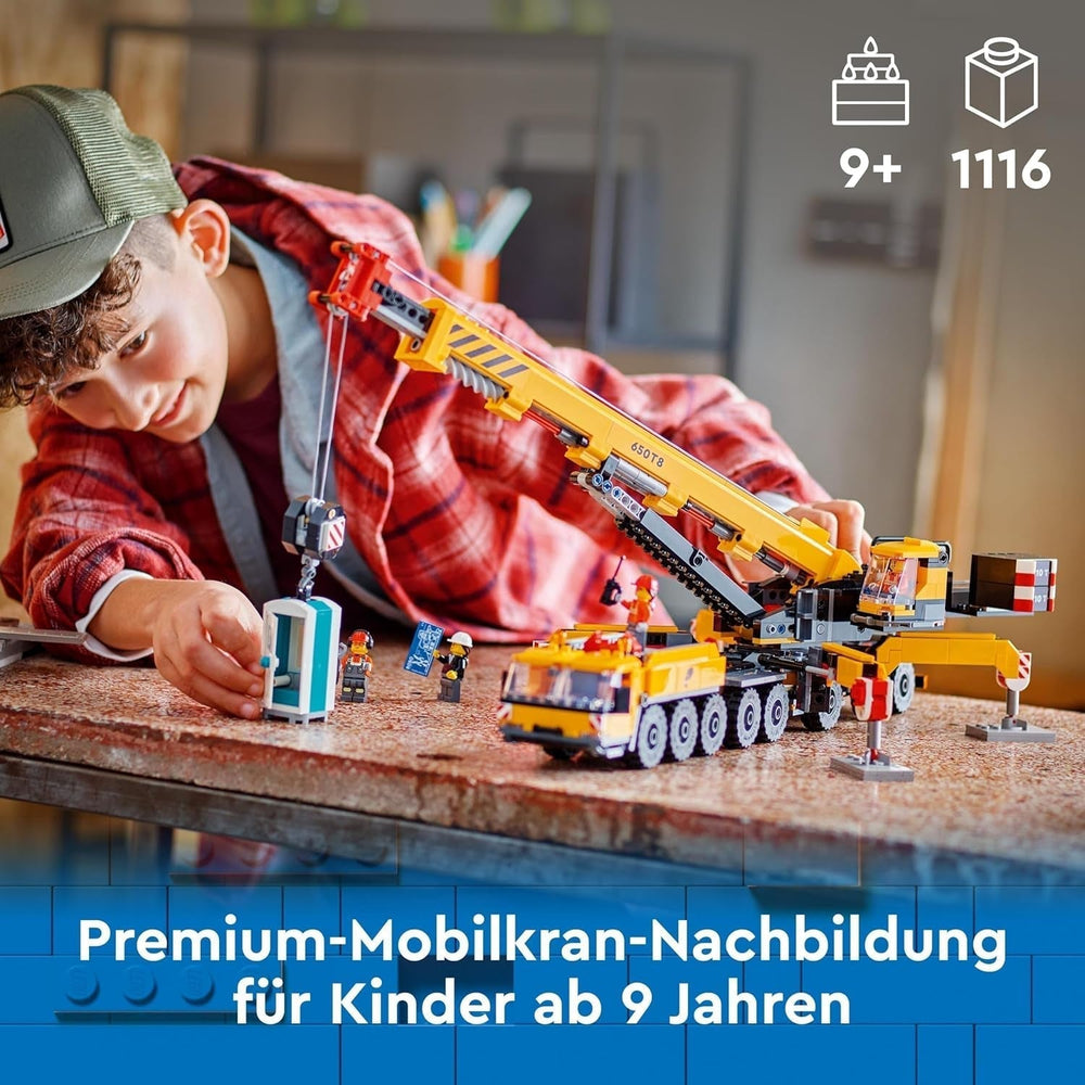 LEGO City Grúa de Construcción Móvil Juguete de Construcción para Niños y Niñas Regalo Creativo para Niños Brazo Largo Extensible 4 Minifiguras de Trabajadores de la Construcción para Juegos de Interpretación 60409 Juegos de Construcción Besuche den LEGO-Store
