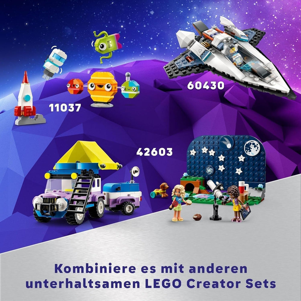 LEGO Classic Creative Space Planets Modelo de construcción del sistema solar para niños Juguete espacial con cohete Nave espacial Planetas y extraterrestres Regalo para niños de 5 años Niños y niñas 11037 Juegos de construcción Beuche den LEGO-Store