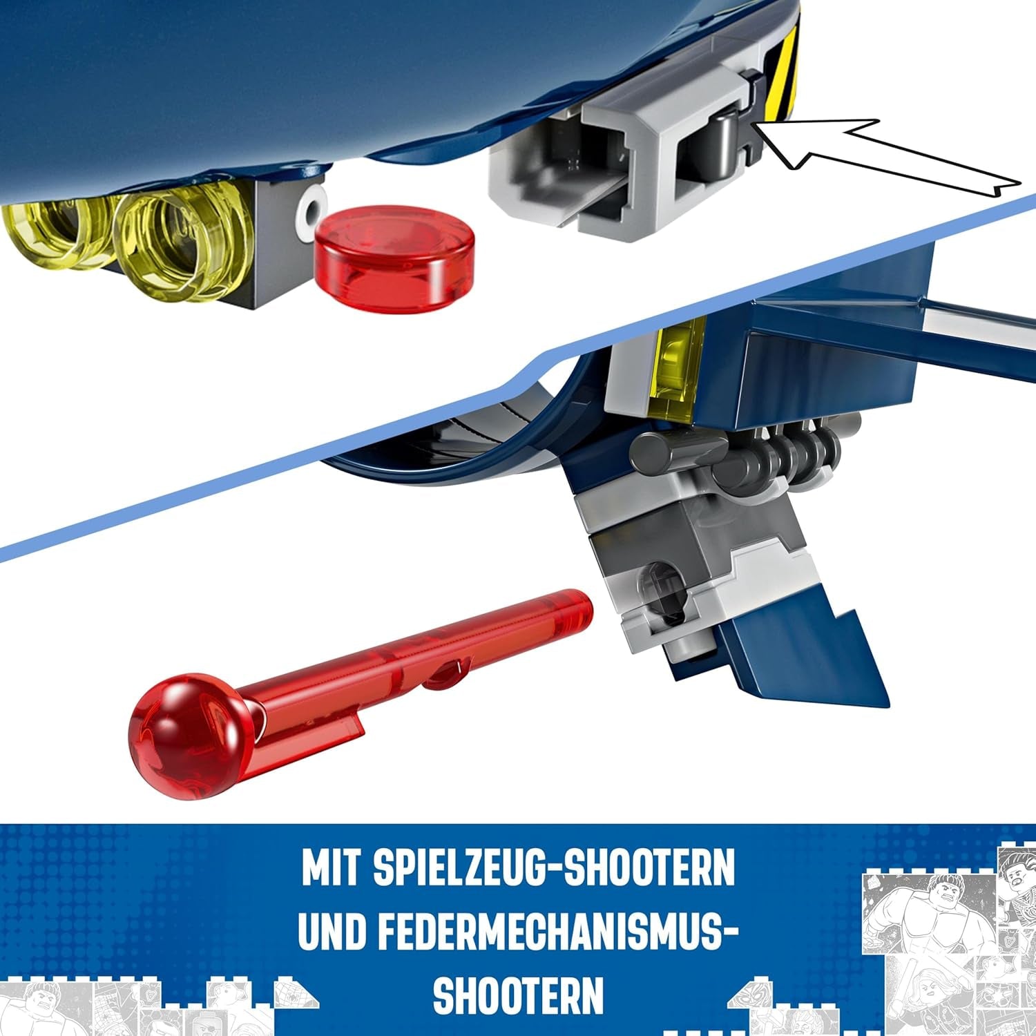 LEGO Marvel X-Jet Los X-Men Modelo de avión de construcción con figuras que incluyen Wolverine y Pícaro Juguete de superhéroe para niños Regalo para niños y niñas 8 años 76281 Juegos de construcción Beuche den LEGO-Store