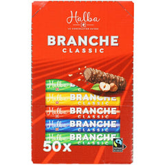 Barras de chocolate con leche Branches, paquete de 50 - Barras de chocolate con leche con relleno de crema de avellanas - Chocolate suizo - Paquete a granel de 50 barras envueltas individualmente (23 g cada una) / 1150 g