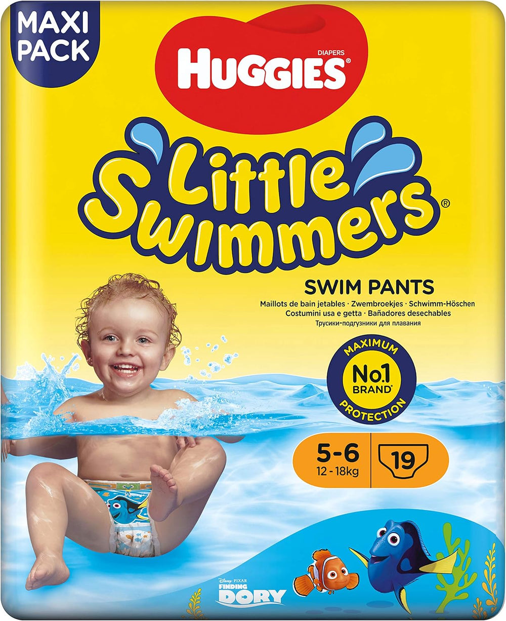 Pañales de natación Huggies Little Swimmers talla 5/6 (12-18 kg), 1 paquete de 19 piezas