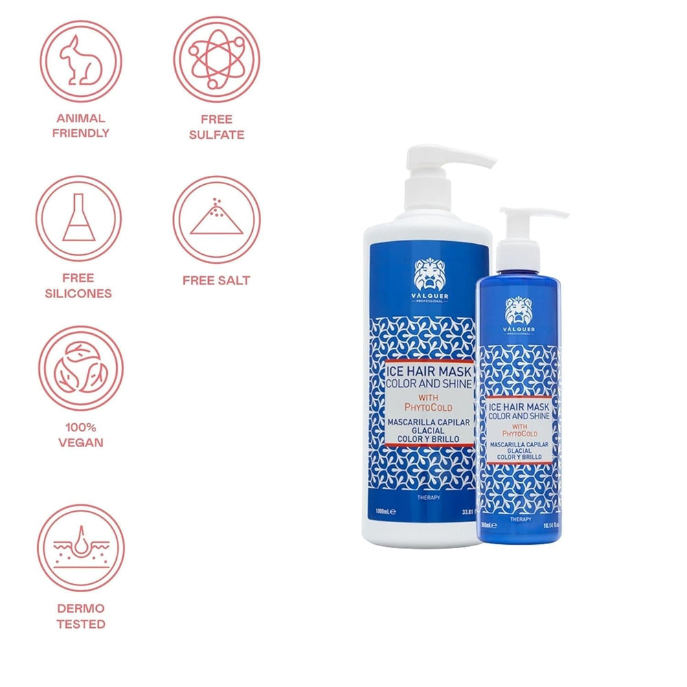 Valquer Profesional Ice Hair Mask Colour and Shine - Pentru păr vopsit, 1000 ml Masca de par Naty Shop