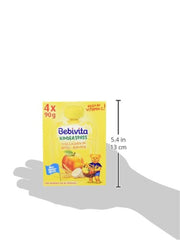 Frutas y cereales divertidos para niños, enteros en manzanas-plátanos, paquete de 4 (4 X 90 gramos) Madre e Hijo Naty Shop