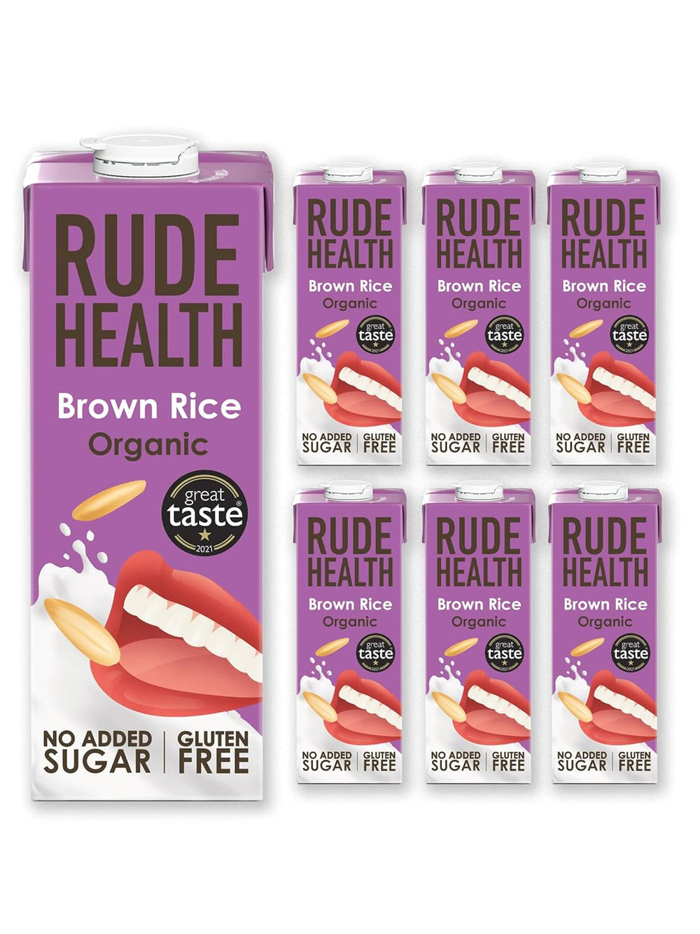 Rude Health 6 x 1 litro de bebida biológica de anacardos, 100 % natural, bio getränk, libre de gluten, ungesüßt, preisgekrönt, gesund & vegan, 100 % recycelbare Verpackung