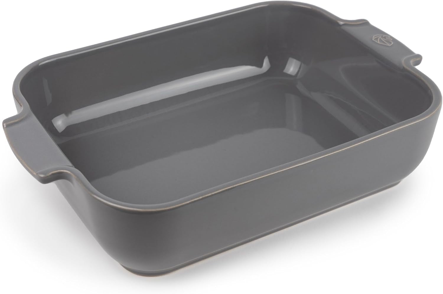 Peugeot Appolia Rechteckige Auflaufform Mit Griffen, Keramik, Schiefer / Grau, 7,2X31X21,7 Cm, Fassungsvermögen: Ca. 2 L, 60060 Moldes y bandejas para repostería Naty Shop Hellgrau