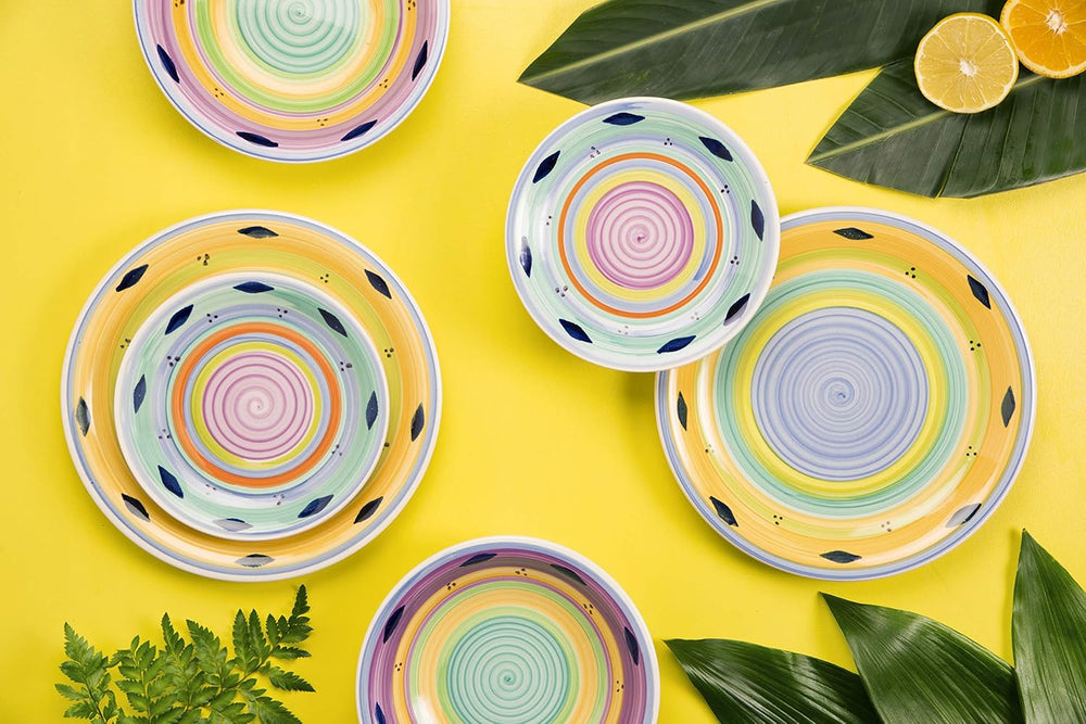 Set de veselă Excelsa Esprit, ceramică, multicolor, 18 piese