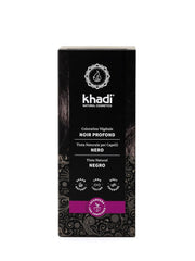 vopsea de păr din plante khadi BLACK - Colorează-ți părul într-un negru intens misterios, fără o nuanță albastră - 100% pe bază de plante, natural și vegan - 100g Vopsea pentru par Naty Shop